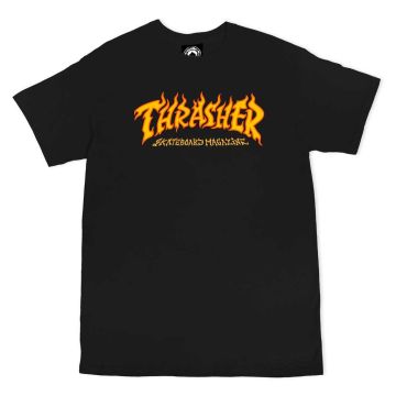 Thrasher T-shirt Fire Logo svart