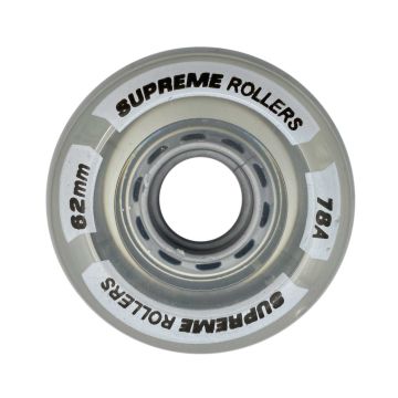 Supreme Rollers Side By Side Hjul 62mm/78A Klar 4-Pack