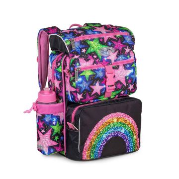 Jeva Beginners Skolväska 16L Rainbow Glitter