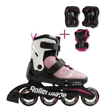 Rollerblade Microblade Justerbar Inlineskridskor barn- Pink/VitRosa/Vit