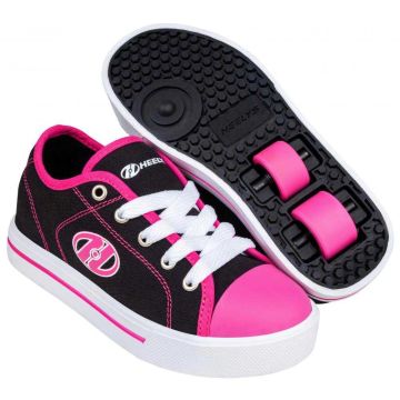 Heelys Classic X2 Skate Shoe Black/White/Hot Pink