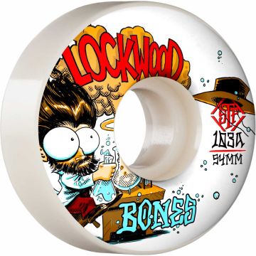 BONES WHEELS PRO STF Skateboard Hjul Lockwood Experi-Mental 54mm V3 Slims 103A 4pk